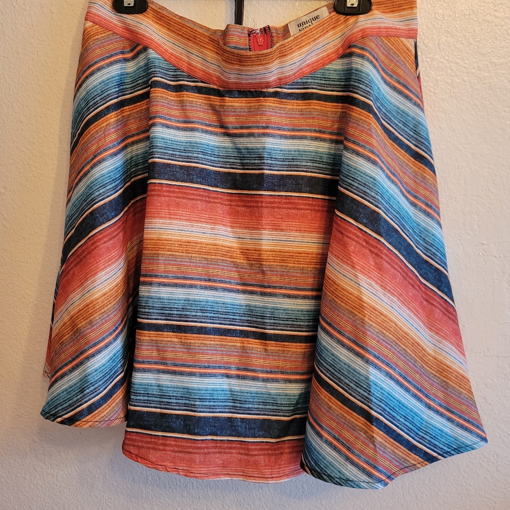 Unique Vintage striped skirt
